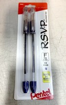 NEW 2-Pack Pentel R.S.V.P. Ballpoint Pens .7mm Fine Line BLUE Ink BK90BP... - £4.71 GBP