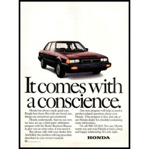 1985 Honda Accord Sedan Vintage Print Ad 80s Car Japan Import Wall Art Photo - £8.19 GBP