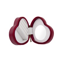 Bey Berk Red Leather Small Heart Shaped Jewelry Box - £35.20 GBP