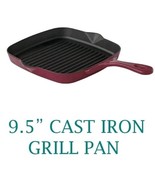 Pioneer Woman ~ PAINTED MEADOW ~ MERLOT Speckle ~ 9.5 Square Cast Iron G... - $61.67 CAD