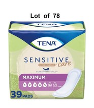 78 Ct TENA Incontinent Pad Bladder Control Pad 15&quot; Maximum Extra Coverag... - $1,268.92 MXN