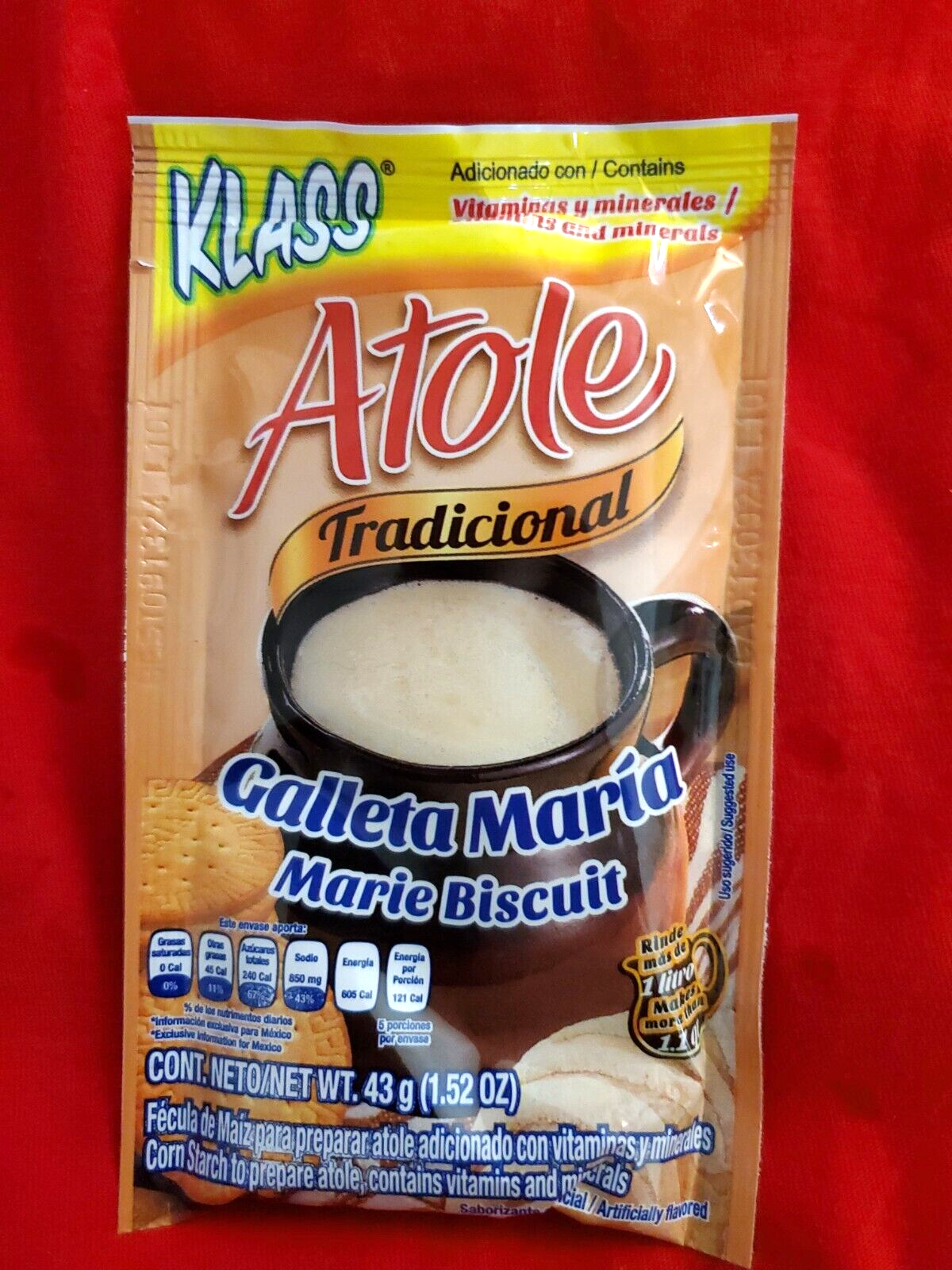 12 PACK KLASS ATOLE  TRADITIONAL MARIE BISCUIT/ ATOLE TRADICIONAL GALLETA MARIA - $25.25