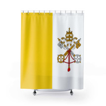 Vatican City Flag Stylish Design 71&quot; x 74&quot; Elegant Waterproof Shower Curtain for - £56.62 GBP