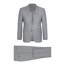 Men RENOIR suit Solid Two Button Business or Formal Slim Fit 202-2 Light gray image 2
