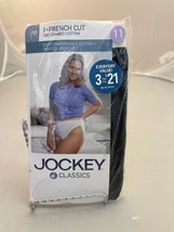 Vintage Panty Underwear Womans Jockey 11 French Cut NEW Black 2003 1 Pair - £11.79 GBP