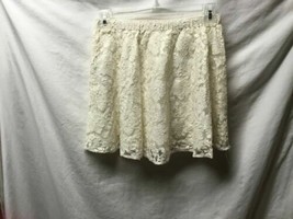Abercrombie &amp; Fitch Womens Sz S Lace Overlay Lined Mini Skirt Off White ... - $9.49