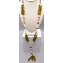 Vintage Native Cedar Beads Necklace, Long Double Strand with Tassel, Juniper Ber - £39.35 GBP