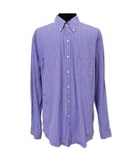 Tommy Hilfiger Purple Blue Plaid Slim Fit Button Down Shirt Size 16.5 - $14.99