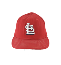 Vintage 90s New Era St Louis Cardinals Fitted Baseball Hat Cap Red Size ... - £37.02 GBP