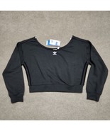 Adidas Slouchy Crew Sweatshirt Womens M Carbon Gray Cropped HU1647 NEW - £27.55 GBP