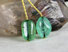 Antique Natural Colombian Emerald Beads 23MM Tumble 75 Cts Gemstone For Pendant - £5,326.22 GBP