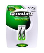 ULTRALAST ULN2AAASL Rechargeable AAA Batteries - NICAD 1.2V 350 mAh, Bat... - $17.42