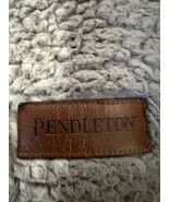 Pendleton Sherpa Fleece Serape Buffalo Plaid Twin Blanket Reversible Gra... - $68.03