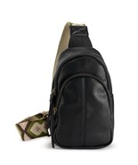 New Sonoma Acosta Sling Bag Backpack Vegan Leather Black Adjustable Zip ... - £26.12 GBP