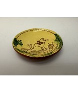 Breininger Redware Pottery 5 1/2 Inch Decorative Plate Cat and Yarn - $59.07 CAD
