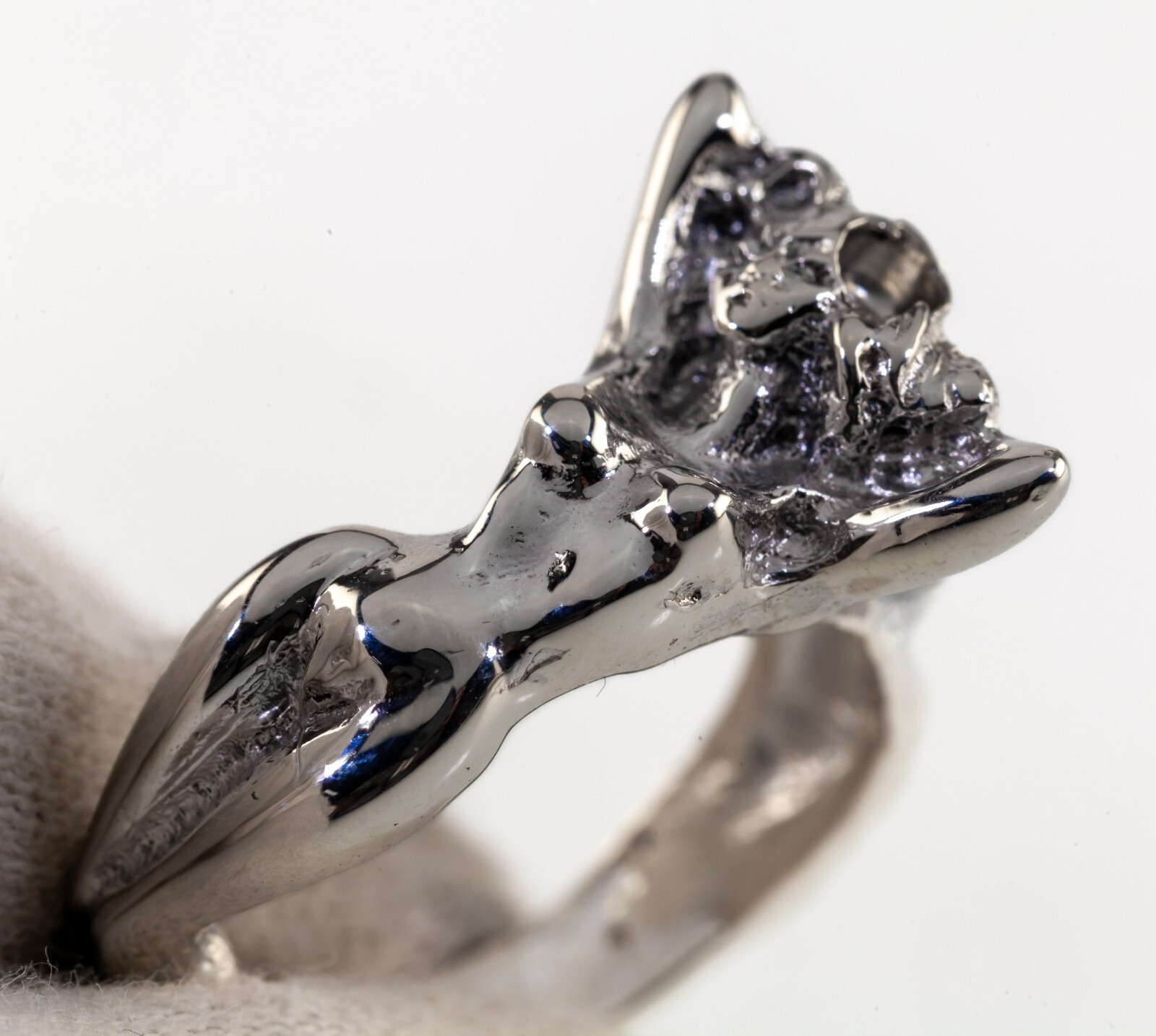 Sterling Silver Erotic Nude Woman Sculpted Band Ring Size 8.5 Item image 5