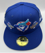 New Era 7 1/2 Cap 59Fifty Toronto Blue Jays Fitted Hat Historic World Se... - £35.39 GBP