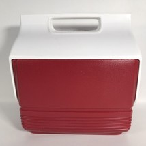 Igloo Playmate Mini 4 qt. Hard Cooler - Red/White holds 6 cans lunch Picnic - £11.76 GBP