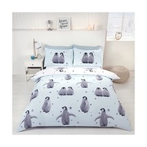 Rapport Starry Penguins Duvet Set, Double-Ice, Polyester-Cotton  - $38.00