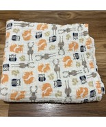 Hudson Baby HB Muslin Swaddle Baby Blanket Forest Animals Fox Deer Owl Cotton - £17.93 GBP
