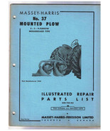 Massey Harris No 37 Mounted Plow Illustrated Repair Parts List - £11.67 GBP