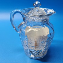 Antique 1910 Jenkins Grape Jug Water Syrup Juice Pitcher + Lid &amp; Provena... - £31.77 GBP