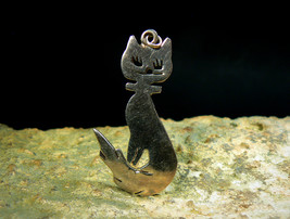 CAT FAMILIAR SPIRIT ANIMAL GUIDE STERLING PENDANT izida haunted no Djinn... - £122.08 GBP