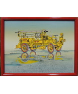 H Hargrove Lakewood Fire Department Ladder Co #5 yellow Serigraph Painti... - £89.64 GBP