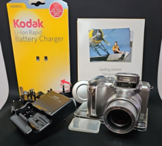 Kodak EasyShare Z612 6.1 MP Digital Camera - Silver 2 Batteries Charger Adaptors - £54.37 GBP