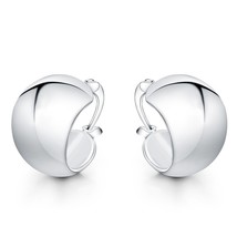 New 925 Silver Earrings Glossy Small Earrings Fashion Woman Glamour Jewelry Enga - £10.30 GBP