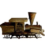 Train Engine Car Handmade C1960-70 MCM Antique Metal Music Box Metalwork SS - $109.65 CAD