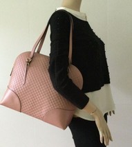 NEW GUCCI Medium Microguccissima Pattern Leather Dome Bag, Soft Pink - $999.95