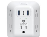 TROND 2 Prong Power Strip USB, 2 to 3 Prong Outlet Adapter, 5 Outlet Spl... - $38.99