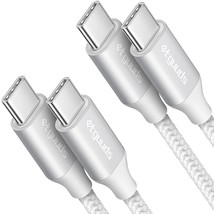 White Usb C To Usb C Cable [3Ft, 2-Pack], 60W Fast Charging Type C To Type C Cha - £10.22 GBP