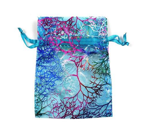 Blue 100pcs 9*12cm Drawstring Sugar Bags,DIY Gift Packaging Bag,Chocolate Bag - $11.40