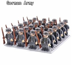 WW2 Military MOC War Soldier Figures Bricks German Army 2 Blocks Kids To... - £12.35 GBP