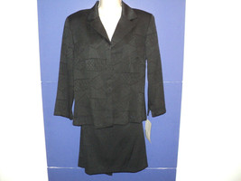 Alyn Paige Jacket Skirt Suit Size Jr 13/14 Black Polyester Rayon Made in... - £15.58 GBP