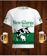 New Glarus Spotted cow  Beer White T-Shirt, High Quality, Gift Beer Shirt - £25.01 GBP