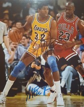 Michael Jordan Magic Johnson Dual Signed Autographed 8x10 Photo Coa Bulls Lakers - £285.92 GBP