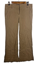 Theory Chino Pants Size 10 Brown Womens Wide Flare Leg Cotton Stretch Womens - £37.07 GBP