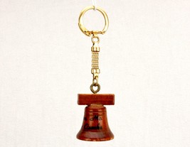 Wooden Liberty Bell Keychain, Bicentennial Souvenir, Lebanon Missouri, #BEL-11 - £15.62 GBP