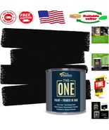 8.5oz Versatile Black Satin Paint &amp; Primer - Ideal for Interior/Exterior... - $55.93 CAD