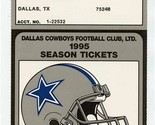 1995 Dallas Cowboys Football Club 1995 Season Ticket ID &amp; Schedule Super... - $15.84