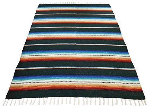 Classic Sarape Mexico Falsa Throw Blanket Fiesta Yoga Beach Heavy Premium Serape - $22.99