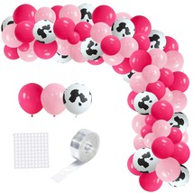 Cowgirl Cow Balloon Garland Arch Kit,122Pcs Hot Pink White Cow Print Bal... - $25.99