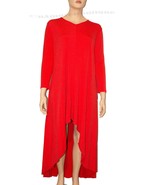 Red V-Neck Long Sleeve Plus Size Sexy Dress XXL (US 18 - 20) - £22.29 GBP