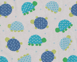 Cotton Knit Turtles Polka Dots and Stars Kids Print by the Yard- White- ... - $8.99