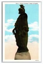 Armed Freedom Statue Capitol Dome Washington DC UNP Linen Postcard Q23 - £2.64 GBP