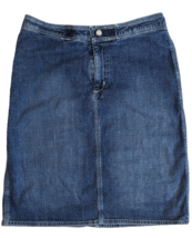 VTG Ralph Lauren Women&#39;s Medium Wash Cotton Denim Blue Surf Skirt SZ 2 - $19.79
