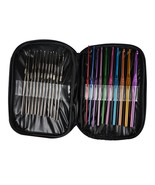 22pc Colorful Aluminum Crochet Hooks Needles Knit Weave Craft Woolen Yarn - £7.83 GBP